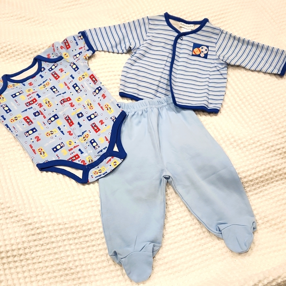 NWOT Babyworks 3 Piece Set size 0-3 mo